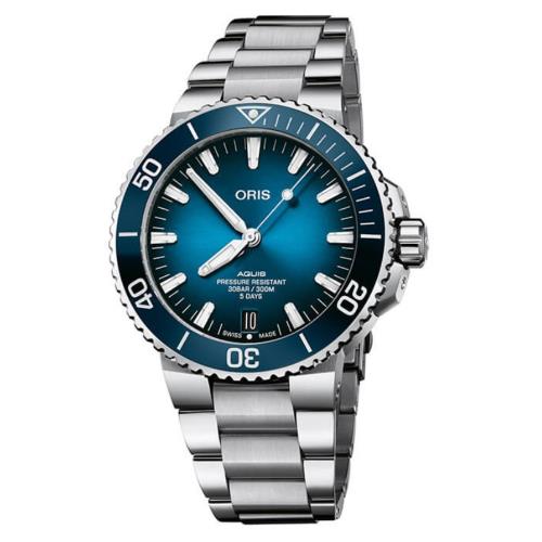 ORIS豪利時0140077634135-0782409PEB/Aquis時間之海系列潛水腕錶/43.5mm