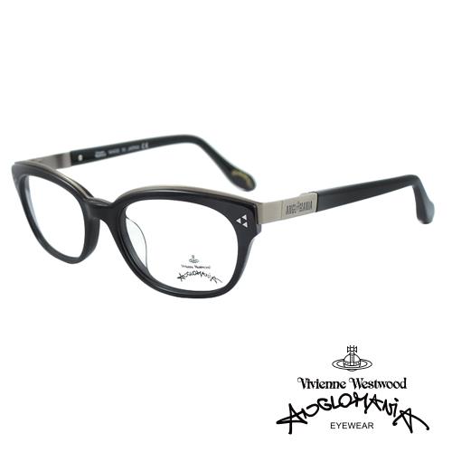 【Vivienne Westwood】Anglomania光學鏡框個性工業風造型英倫風-(黑-AN273 01)