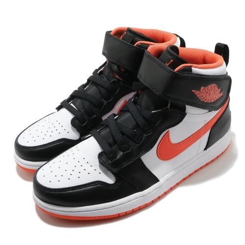 Nike 籃球鞋 Air Jordan 1 Flyeas 男鞋 經典款 喬丹一代 皮革 簡約 穿搭 黑 橘 CQ3835008 [ACS 跨運動]