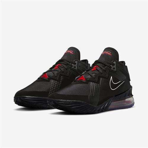 Nike 籃球鞋 Lebron XVIII Low 運動 男鞋 氣墊 舒適 避震 明星款 包覆 支撐 黑 紅 CV7564001 [ACS 跨運動]