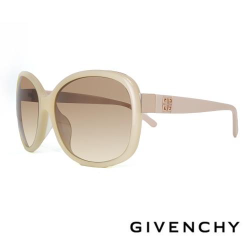 【GIVENCHY 紀梵希】法國簡約風品牌LOGO太陽眼鏡(- 米白 - GISGV849-096M)