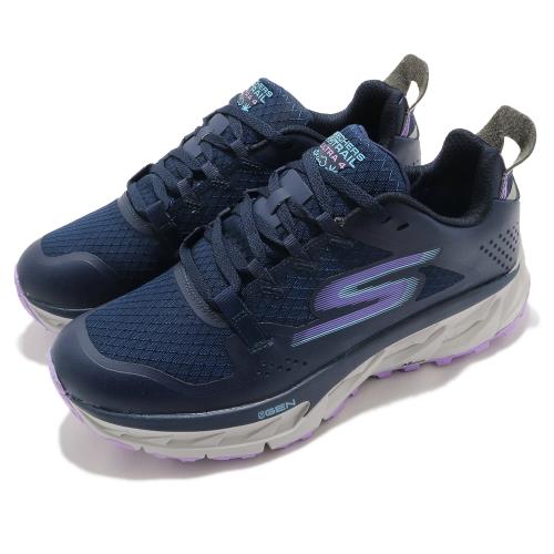Skechers戶外鞋GoTrailUltra4女鞋野跑鞋防水輕量回彈避震穩定藍紫172030NVLV