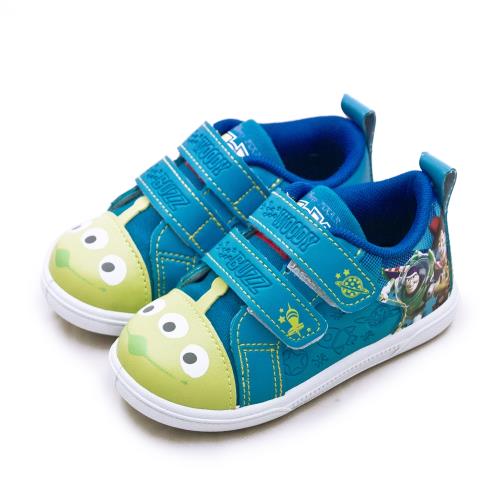 【Disney 迪士尼】中童 15cm-20cm 玩具總動員 TOY STORY 兒童運動鞋 台灣製造(藍綠 89706)