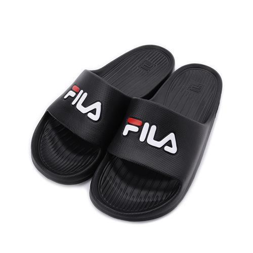 FILA 一體成型運動拖鞋 黑 4-S355Q-001 男鞋 鞋全家福