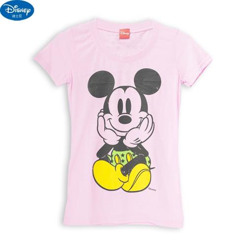 迪士尼正版 米奇 兒童小女生 短袖衣服 上衣 T恤 適合身高150cm 843117【卡通小物】
