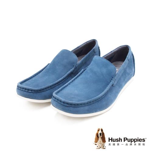 Hush Puppies 紳士皮革樂福男鞋-藍(另有棕)