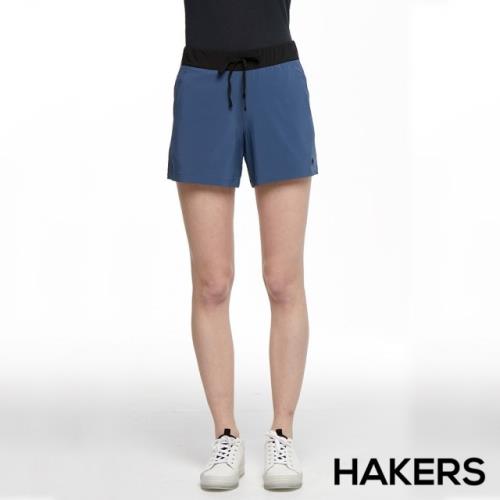 【HAKERS 哈克士】女 彈性快乾抗UV短褲(復古藍)
