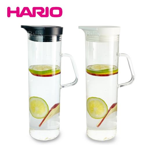 【HARIO】經典按壓式耐熱玻璃冷水壺1100ml/玻璃把手(兩色任選)