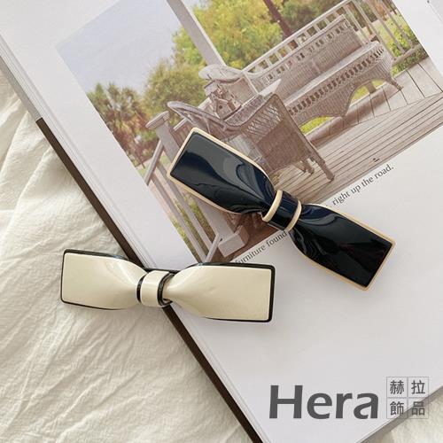 Hera 赫拉 日本TP同款復古蝴蝶結山茶花醋酸彈簧夾髮飾-大款2入組#H100414B