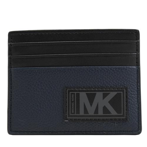 MICHAEL KORS GIFTING 徽章LOGO 名片卡夾禮盒.藍黑