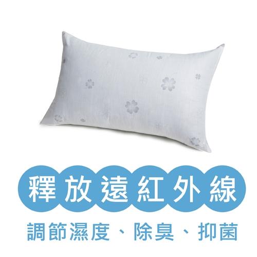 台灣製 金洛貝達 除臭高支撐透氣竹炭枕 化纖枕 舒適枕-45x75cm【愛買】