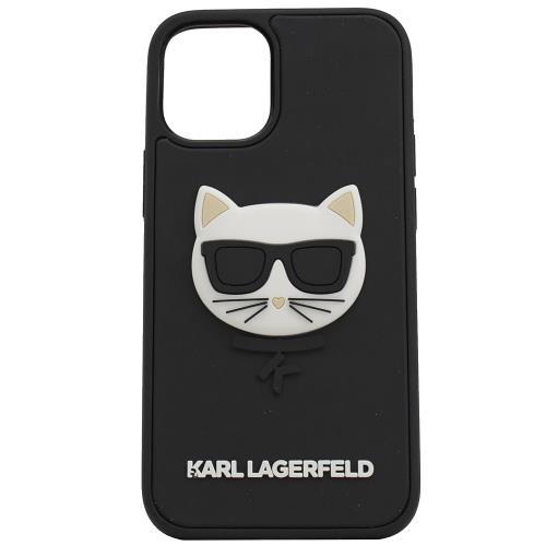 KARL LAGERFELD Iphone12(5.4吋) mini 立體貓咪手機殼.黑
