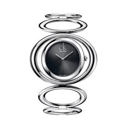 【瑞士 CK手錶 Calvin Klein】手鏈式錶帶 簍空水滴造型女錶 礦物抗磨玻璃 日常生活防水(K1P23102)