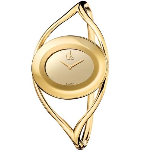 【瑞士 CK手錶 Calvin Klein】手環式女錶 不銹鋼錶帶 礦物抗磨玻璃 日常生活防水(K1A23909)