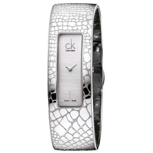 【瑞士 CK手錶 Calvin Klein】時尚派對 野性蛇紋手環女錶 不銹鋼錶帶 礦物抗磨玻璃 日常生活防水(K2024120)