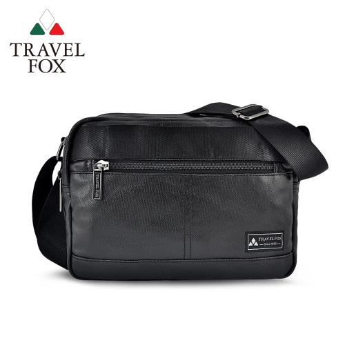 TRAVEL FOX 旅狐 輕巧雙料防撥水帆布側背包 (TB700-01)黑色