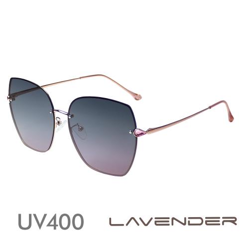 Lavender偏光片太陽眼鏡 時尚名媛水鑽-漸層灰櫻花粉12112-C2