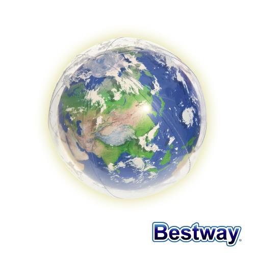 Bestway 世界地球LED發光海灘球 24吋 31045