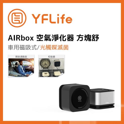 YFLife圓方 AIRbox 奈米光觸媒 負離子雙效 車用空氣淨化器 方塊舒
