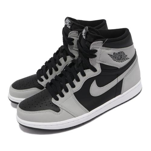 Nike 休閒鞋 Air Jordan 1 Retro 男鞋 經典款 喬丹一代 皮革 簡約 穿搭 黑 灰 555088035 [ACS 跨運動]