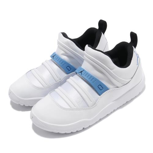 Nike 休閒鞋 Jordan 11 Retro 運動 童鞋 喬丹 襪套 舒適 簡約 輕便 中童 白 藍 BQ7101114 [ACS 跨運動]