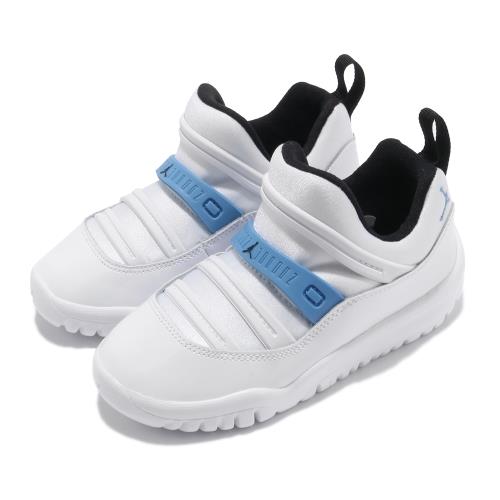 Nike 休閒鞋 Jordan 11 Retro 童鞋 喬丹 襪套 舒適 簡約 小童 輕便 白 藍 BQ7102114 [ACS 跨運動]