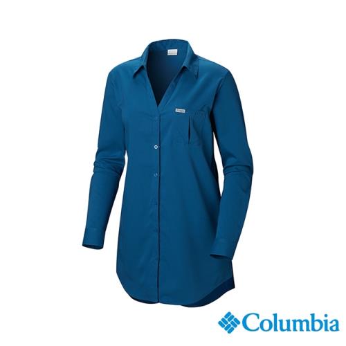 Columbia 哥倫比亞 女款- Omni-Shade 防曬長袖襯衫-深藍 UFL00660NY