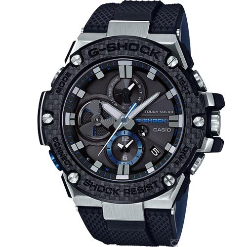 CASIO G-SHOCK 碳纖維錶圈藍牙功能運動錶(GST-B100XA-1A)