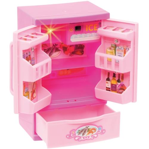 仿真燈光雙門冰箱玩具廚房玩具家家酒玩具 736732【卡通小物】 