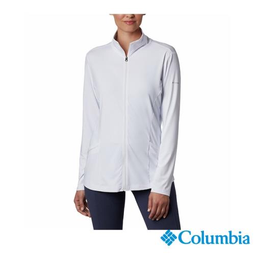 Columbia 哥倫比亞 女款 - 涼感快排防曬50立領外套-白色 UAR14150WT