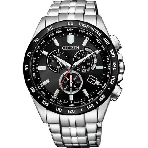 CITIZEN 星辰 光動能電波萬年曆計時手錶/43mm (CB5874-90E)