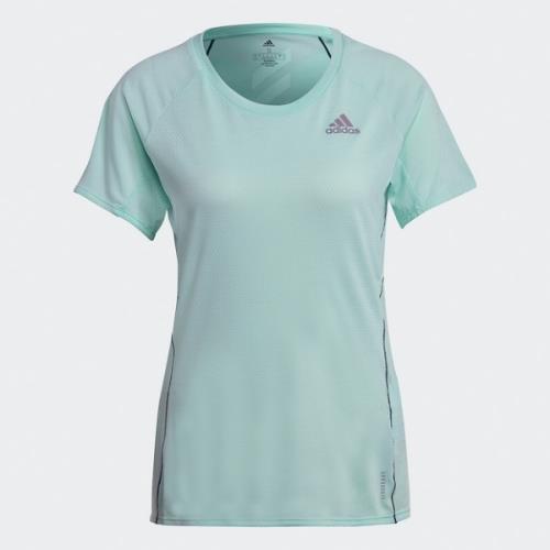 Adidas RUNNER 女裝 短袖 慢跑 訓練 吸濕排汗 反光 薄荷綠【運動世界】GJ9908