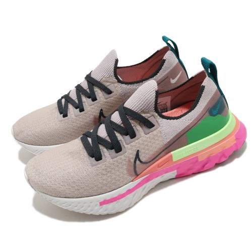 Nike 慢跑鞋 Infinity Run 運動 女鞋 輕量 透氣 舒適 避震 Rract中底 灰 粉 CU0430500 [ACS 跨運動]