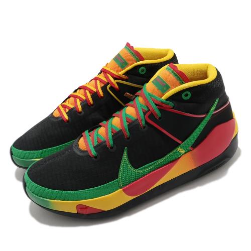 Nike 籃球鞋 KD13 EP 運動 男鞋 避震 包覆 明星款 XDR外底 球鞋 黑 綠 DC0008001 [ACS 跨運動]