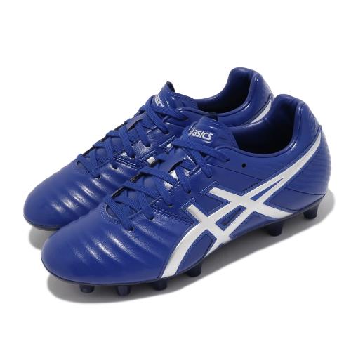 Asics 足球鞋 DS Light Wide 3 寬楦 女鞋 亞瑟士 皮革鞋面 舒適 支撐 輕量 藍 銀 TSI753400 [ACS 跨運動]