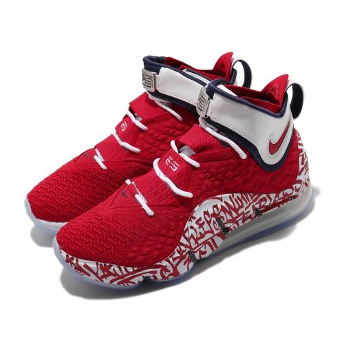 Nike 籃球鞋 LeBron XVII FP 運動 男鞋 氣墊 避震 包覆 LBJ 明星款 球鞋 紅 白 CT6052600 [ACS 跨運動]