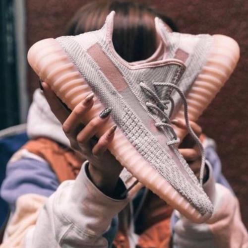 ADIDAS YEEZY BOOST 350 V2 SYNTH 粉灰粉色天使鞋帶反光亞洲限定FV5578