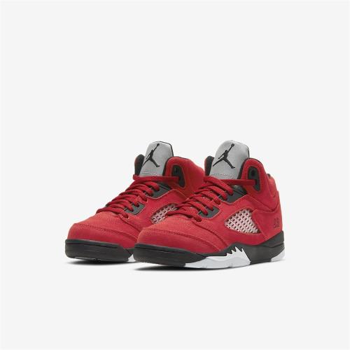 Nike 籃球鞋 Jordan 5 Retro 運動 童鞋 經典款 喬丹五代 麂皮 中童 球鞋 穿搭 紅 黑 440889600 440889-600