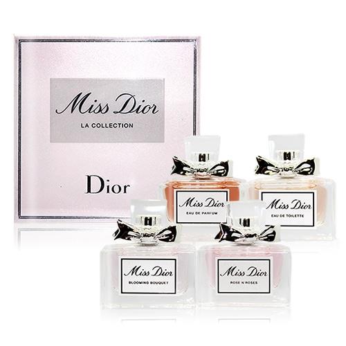 Dior 迪奧 Miss Dior 小香禮盒(5mlX4)[淡香水+淡香精+花樣迪奧+玫瑰漫舞]-國際航空版