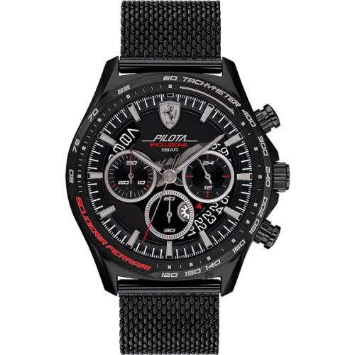 Scuderia Ferrari 法拉利 時尚米蘭帶計時手錶-44mm(0830827)