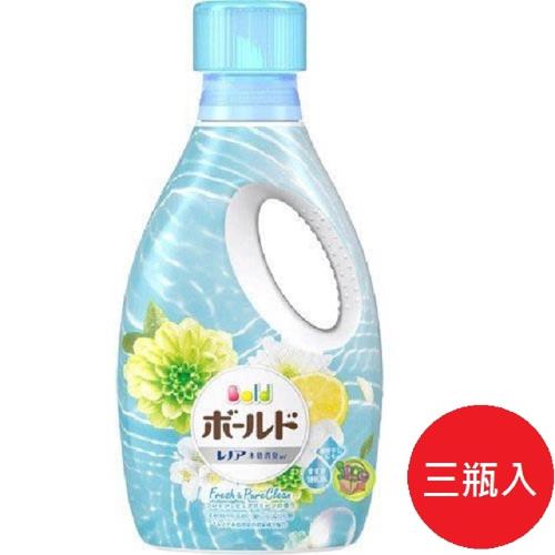 日本 P&G Happiness Bold 洗衣精850g 白金花香-3瓶