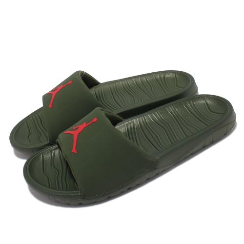 Nike 拖鞋 Jordan Break Slide 男鞋 避震泡棉 飛人logo 輕便 套腳 綠 紅 DM2952-300 [ACS 跨運動]