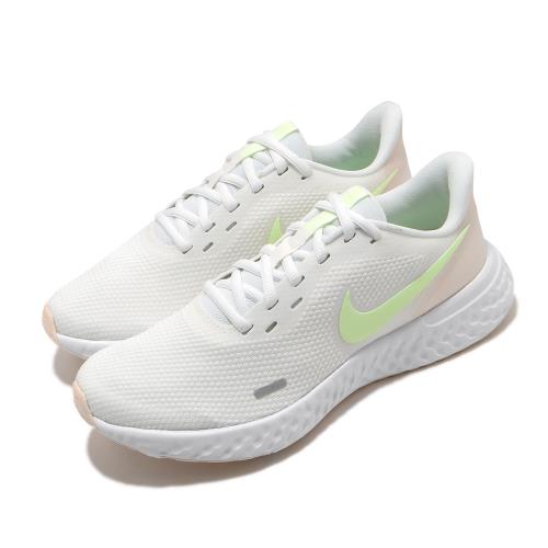 Nike 慢跑鞋 Revolution 5 運動 女鞋 輕量 透氣 舒適 避震 路跑 健身 白 黃 BQ3207105 [ACS 跨運動]