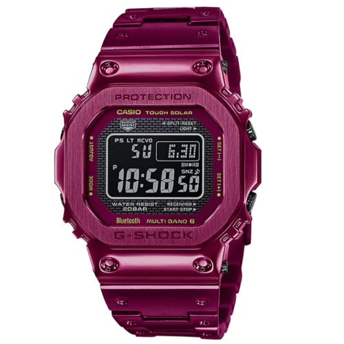 CASIO G-SHOCK 太陽能x藍牙連線 全金屬紅離子腕錶 GMW-B5000RD-4