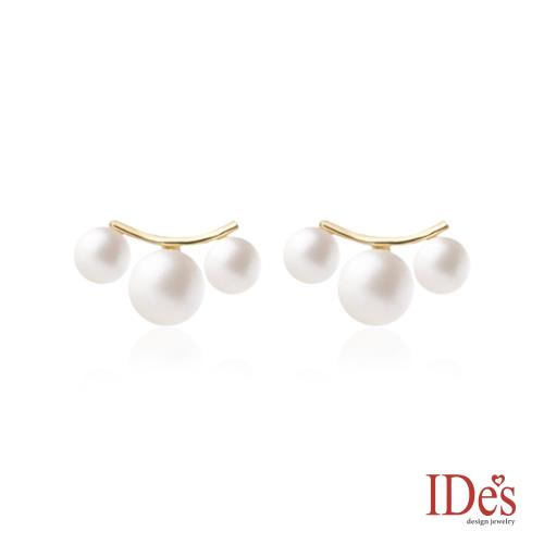 IDes design 時尚輕珠寶淡水貝珠耳環/真善美