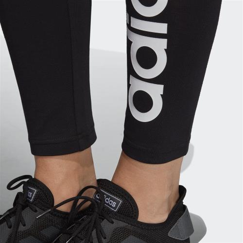 ADIDAS ESSENTIALS LINEAR TIGHTS DP2386 Black X Small White Adidas Logo