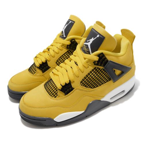 Nike 籃球鞋 Air Jordan 4 Retro 男鞋 經典款 喬丹4代 復刻 氣墊 避震 閃電 黃 黑 CT8527-700
