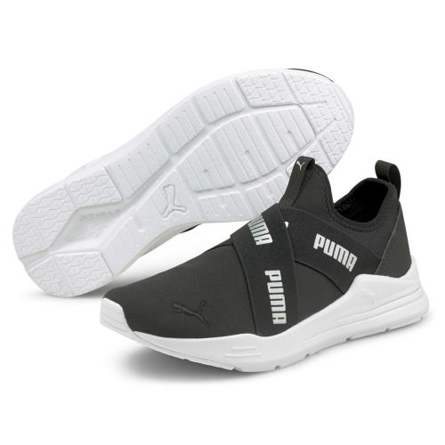 【現貨】PUMA Wired Run Slipon 女鞋 慢跑 休閒 繃帶鞋 襪套 網布 黑【運動世界】38229901