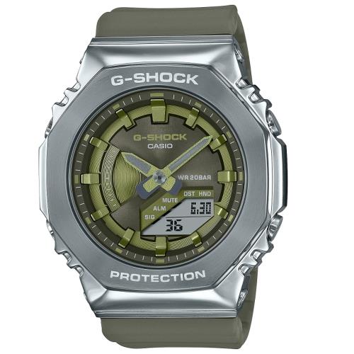 CASIO G-SHOCK 經典八角形金屬殼運動腕錶 GM-S2100-3A