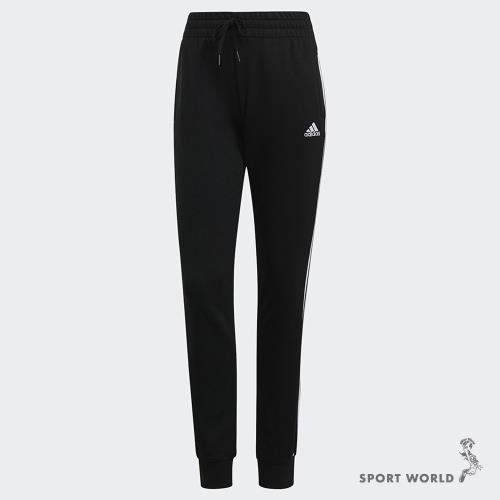 【現貨】Adidas 女 長褲 慢跑 運動 縮口 口袋 棉 黑 GM8733